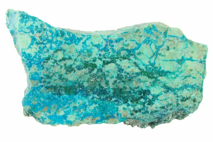 Polished Blue River Chrysocolla Slice - Arizona #337402